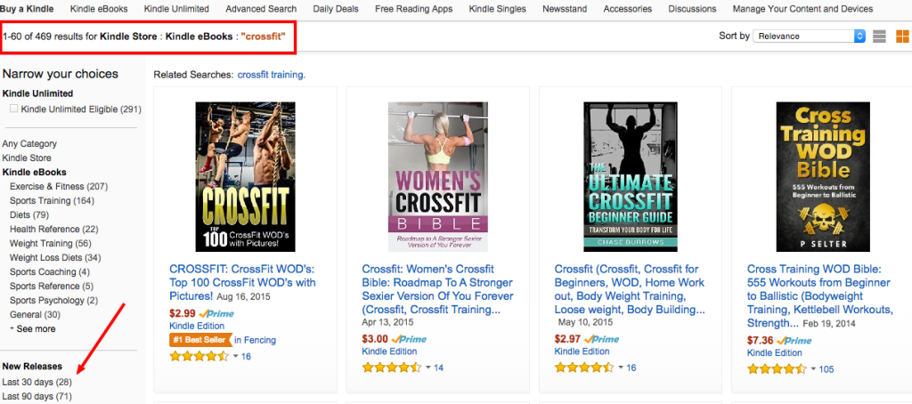 Kindle Crossfit Search Results