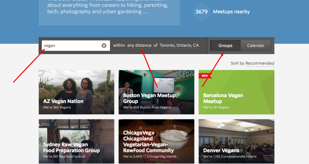 List of Vegan Groups on Meetup